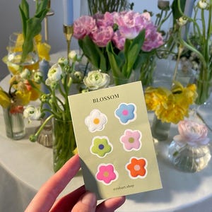 Pack d'autocollants fleurs - Adorables autocollants en vinyle pour agendas, ordinateurs portables, Kindle et cadeaux pour elle ou sa maman