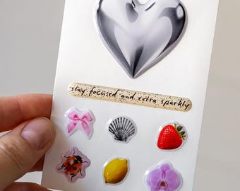 Pegatinas abovedadas de resina epoxi 3D