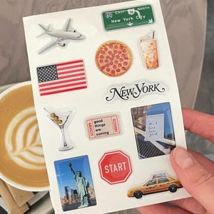 New York 3D Puffy Sticker Sheet – NYC Travel Stickers