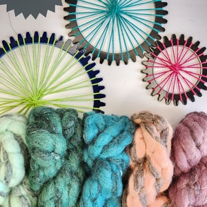 Filato artistico in lana merino infeltrito a mano: fibra per tessitura bicolore