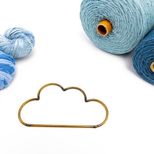 Copper Coloured Cloud Frame/Macrame/Cloud/Cloud Wall Hanging /Cloud Loom/Cloud Weave image 3