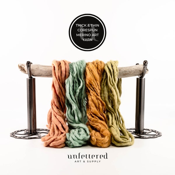 Thick and Thin Merino Art Yarn/ Merino Wool / Chunky Merino Yarn / Weaving Fibre / Knitting / Macraweaving