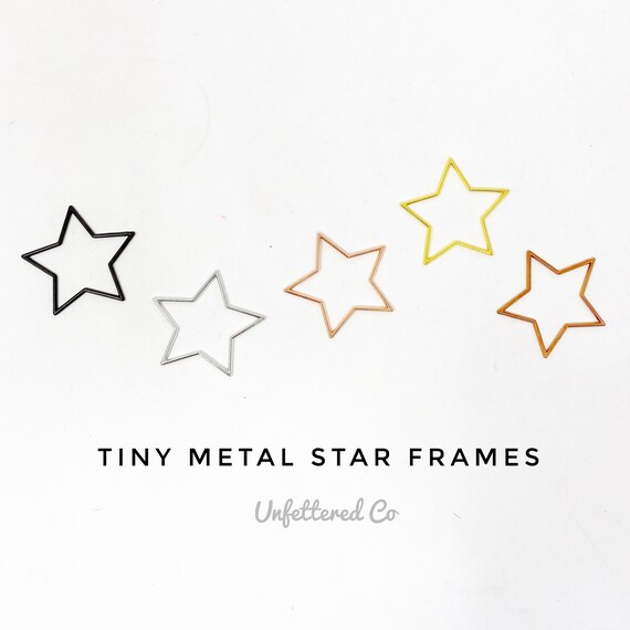 Tiny Star Frames / Star Charms / Mini Star Ornament Frame / Etsy
