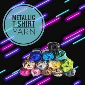  Metallic T-Shirt Yarn 140 Yards Knitting Yarn Fabric Crochet  Cloth Shiny Tshirt Yarn for Crocheting Beginners DIY Hand Craft Bag Blanket  Cushion Projects (Deep Purple)