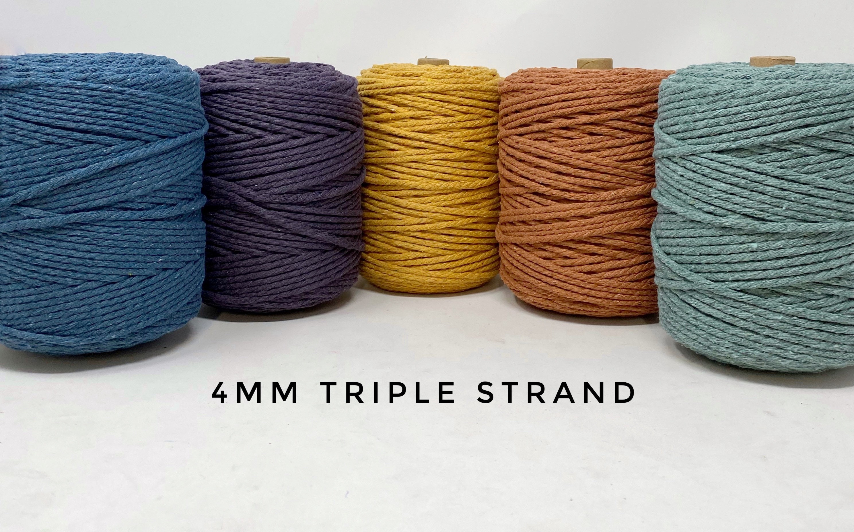 4mm Macrame Cord/3 Ply Coloured Macrame Cord/Triple Strand Etsy