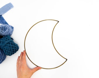 Copper Crescent Moon Frame: Macrame Dreamcatcher Supplies