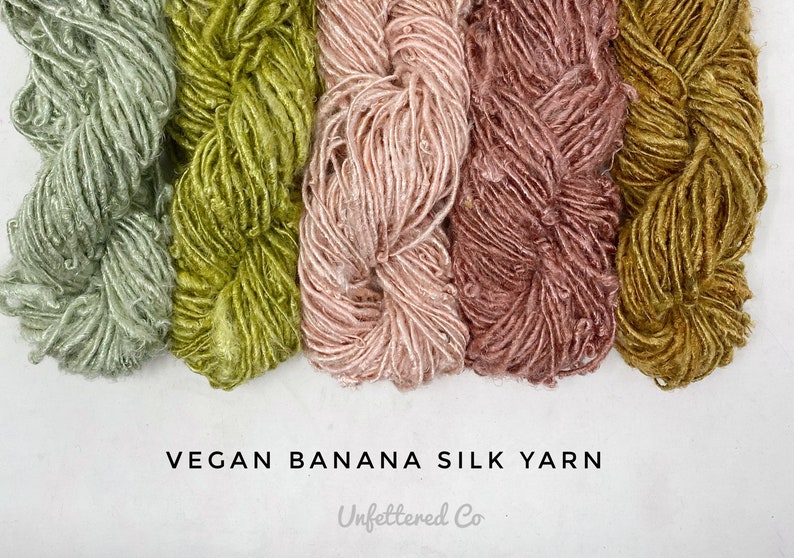 Vegan Banana Silk Yarn / Recycled Yarn / Banana Silk / Etsy