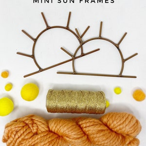 Mini Sun Frames / Sun Ornament / Mini Sun Looms / DIY Holiday Ornament / Macrame Supplies / Mini Weaving Looms / Suncatcher / Sun / Sunshine