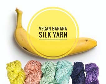 Vegan Banana Silk Yarn / Recycled Yarn / Banana Silk / Sustainable Yarn / Eco Crafting / Weaving Supplies / Environmentally Friendly Fibre