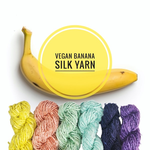 Vegan Banana Silk Yarn / Recycled Yarn / Banana Silk / Sustainable Yarn / Eco Crafting / Weaving Supplies / Environmentally Friendly Fibre