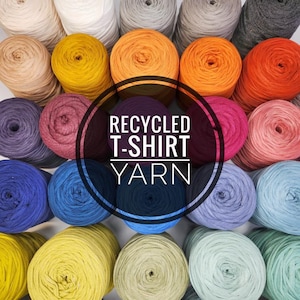 Recycled T-shirt Yarn / Spaghetti Yarn / Jersey Shirt Yarn / T Shirt Yarn / Crochet Yarn