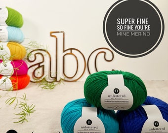 Super Fine Merino Wool / 100% Merino Yarn / Fingering Merino Wool / Sock Yarn / Fine Weaving Yarn / Super Soft Merino Wool