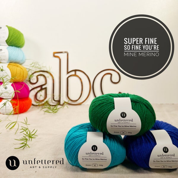 Super Fine Merino Wool / 100% Merino Yarn / Fingering Merino Wool / Sock Yarn / Fine Weaving Yarn / Super Soft Merino Wool