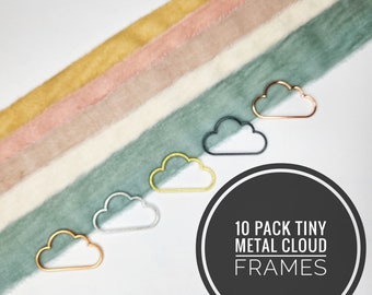 Tiny Cloud Frames / Cloud Charms / Mini Cloud Ornament Frame /  DIY Decoration / Macrame Christmas Decoration / Clouds