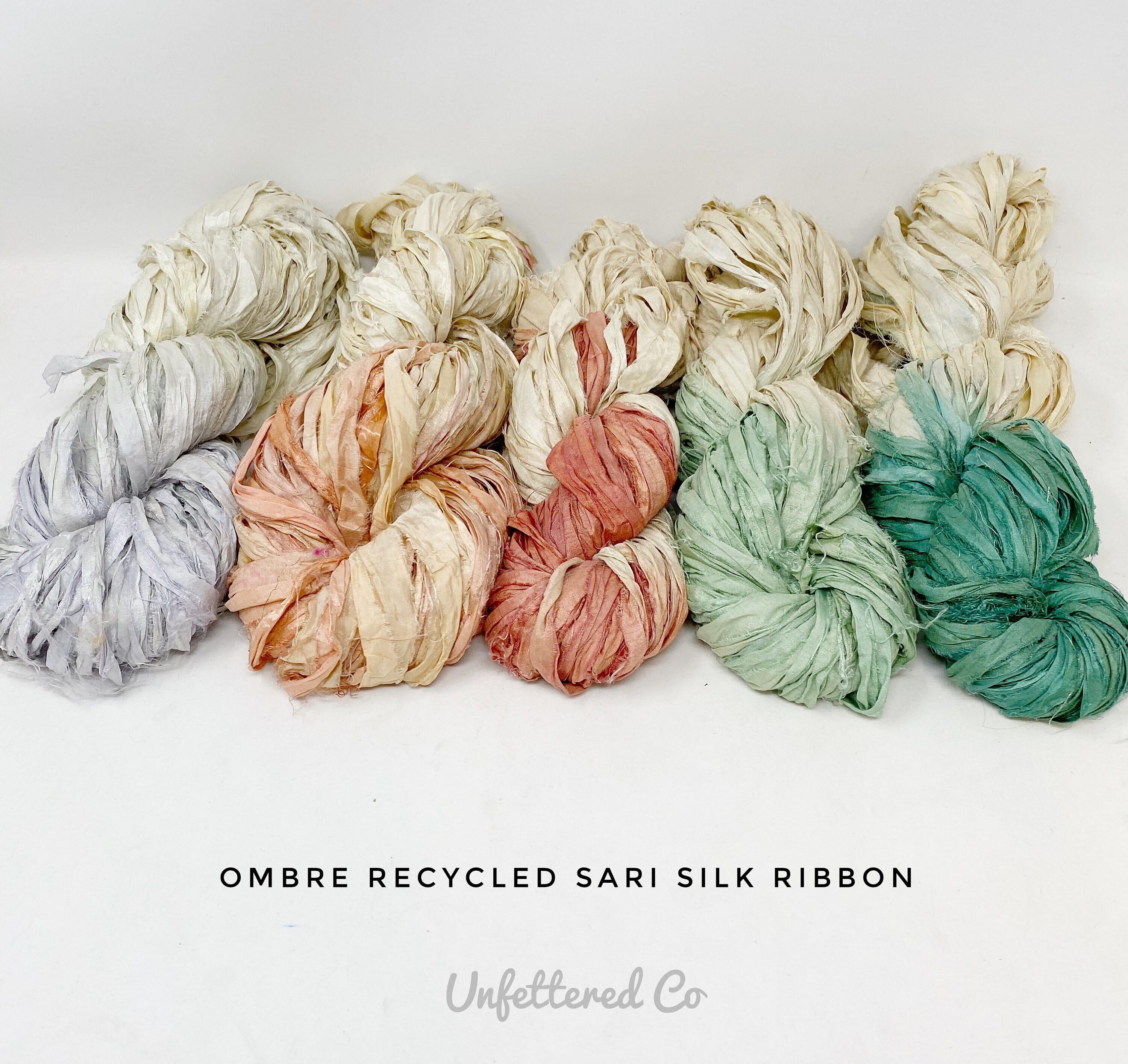 Sari Silk Art Yarn Ribbon Chiffon Scraps Yarn Kids' Crafts Knitting