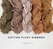Cotton Frizzy Ribbon / Raw Edge Ribbon / Recycled Cotton / Artisan Ribbon /Weaving / Art Yarn  Supplies / Gift Wrapping/ Bouquet Ribbon 