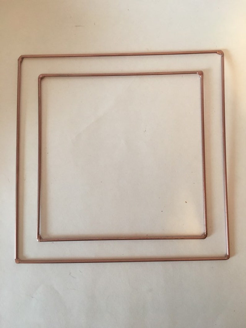 Copper Coloured Square Frames Macrame SuppliesDreamcatcher DiamondsDreamcatcher hoopsWeaving FramesGeometric ShapesGeometric Macrame