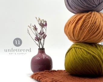 Super Bulky Merino Art Yarn: Chunky Fiber for Knitting & Weaving