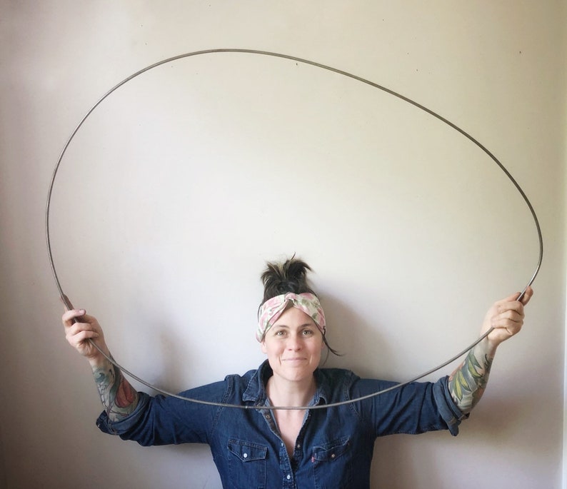 Extra Large Metal Hoop/XL Asymmetrical Metal Frame/ Macrame Etsy