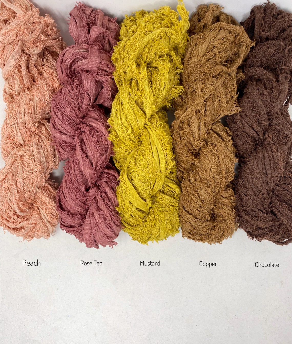 Cotton Frizzy Ribbon / Raw Edge Ribbon / Recycled Cotton / Etsy Canada