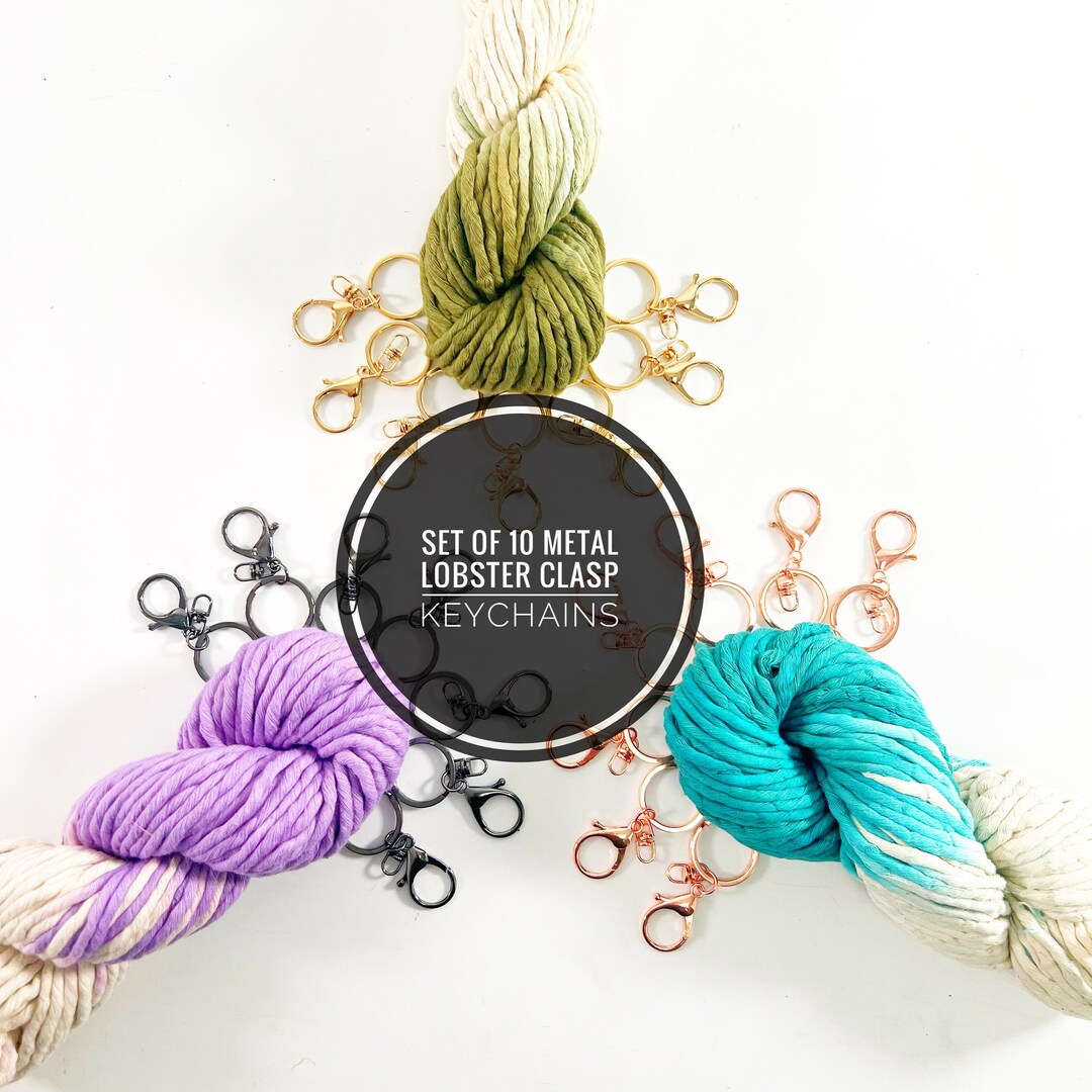 Lobster Clasp Keychain / Set of 10metal Lobster Clasp Keyring / Split