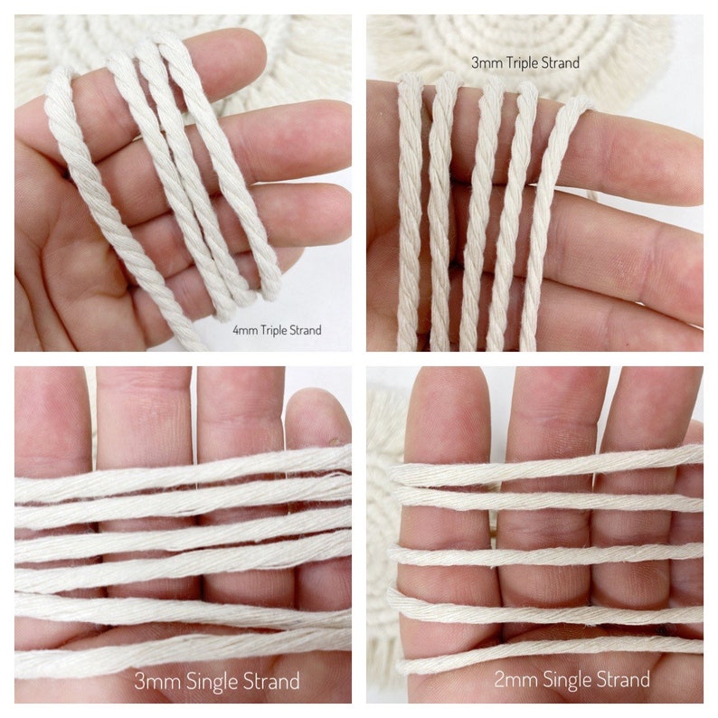 Natural Recycled Cotton Rope and String/100 Recycled Cotton Etsy