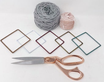 Mini Square Frames / Diamond Ornament / Mini Geometric Looms / DIY Holiday Ornament / Macrame Supplies / Mini Weaving Looms