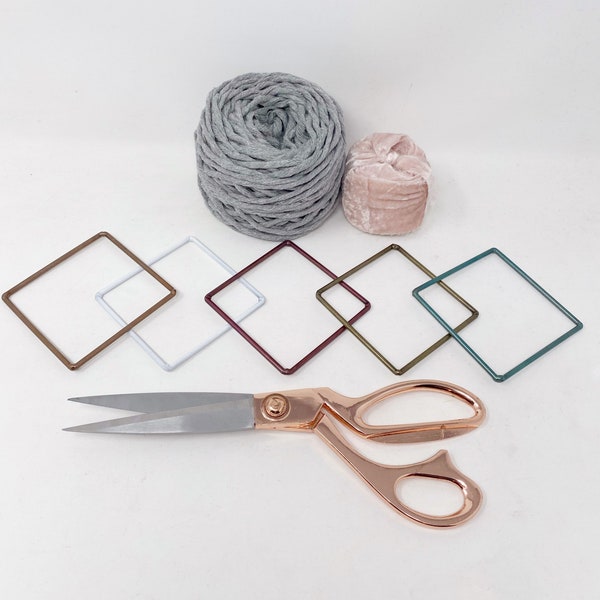 Mini Square Frames / Diamond Ornament / Mini Geometric Looms / DIY Holiday Ornament / Macrame Supplies / Mini Weaving Looms