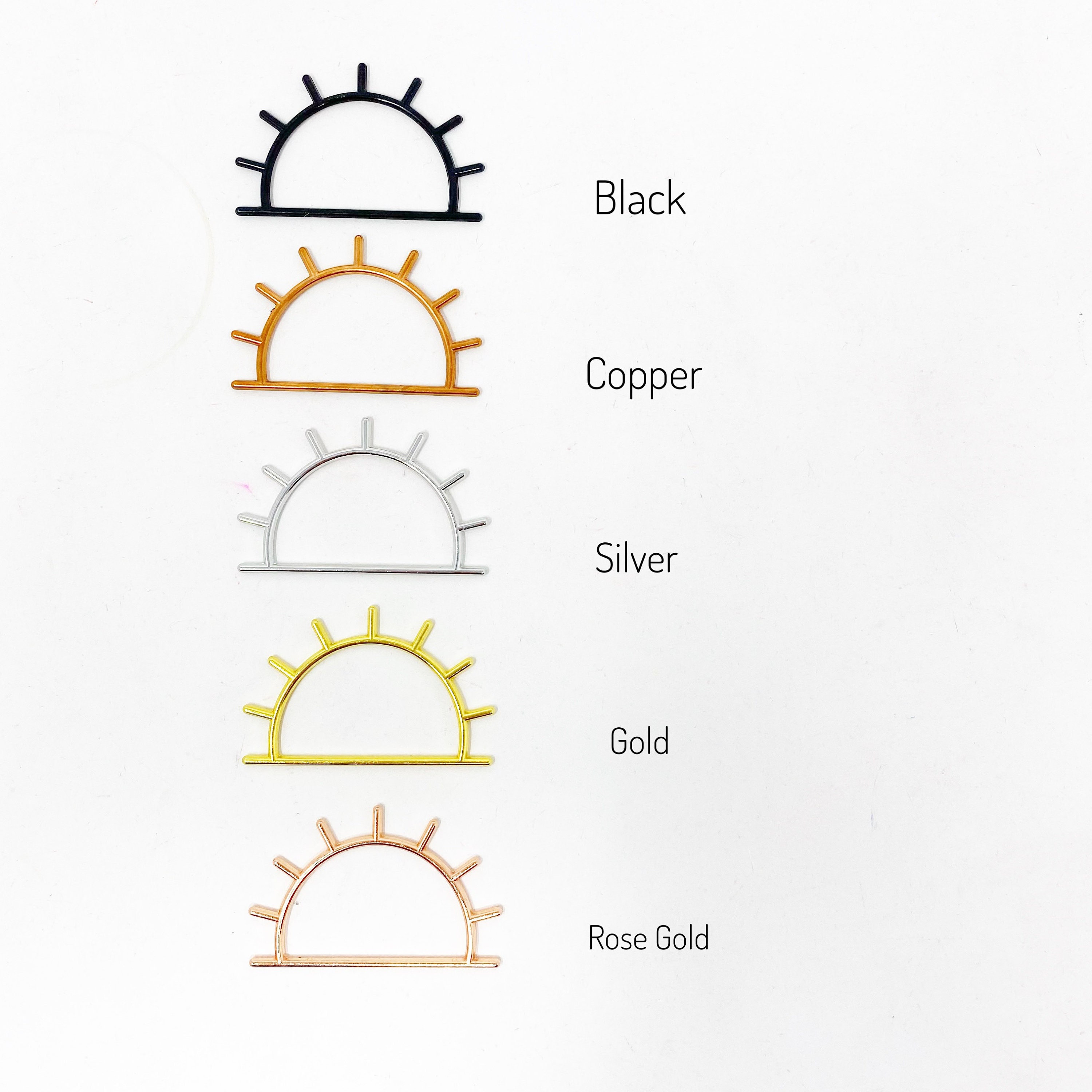 Tiny Sun Frames / Sun Charms / Mini Sun Ornament Frame / DIY Etsy