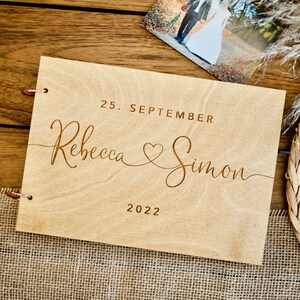Edles Erinnerungsbuch zur Hochzeit Gästebuch Fotobuch aus Holz Etsy
