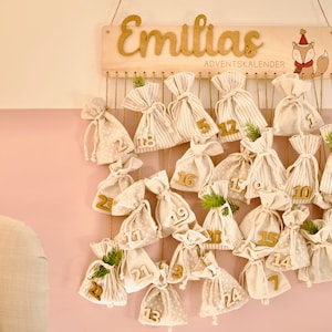 Advent calendar to fill personalized with names for children