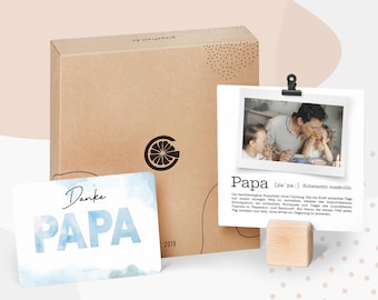 Grapefruit® Unique gift box from the heart for Father’s Day / Men’s Day – stand incl. photo clip + gift card – Definition Dad