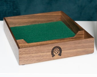 Wenge dice tray dungeons /& dragons or pathfinder great gift for a Critical Role fan or as a valet tray dice box for dnd