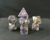 Drow 39 s Destiny - smoke gold flecks dice - quirky dnd gift - d20 fantasy dice - for fans of Critical Role or Dungeons and Dragons