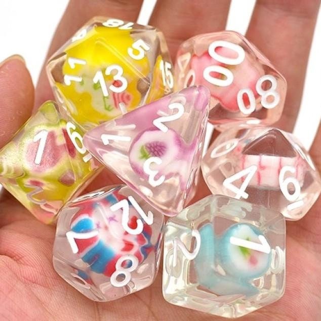Candy Dice REAL candy inside fun D&D dice set great for Etsy
