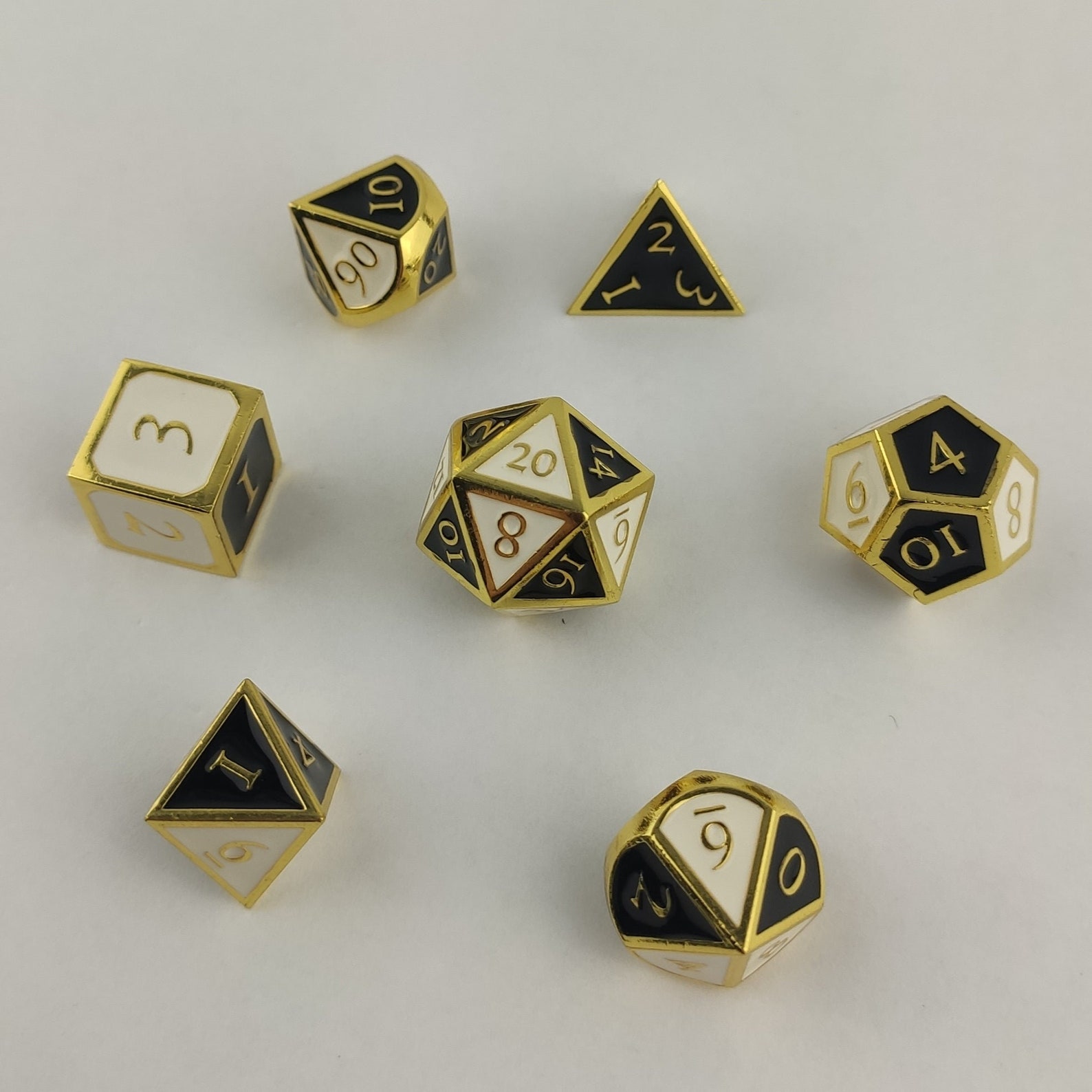 Yin Yang Metal Dnd Dice Set for Dungeons and Dragons or Etsy Australia