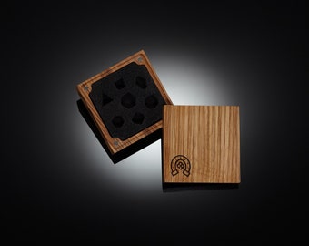 Zebrawood Exalted Dice Vault - dice box for D&D, Dungeons and Dragons, Pathfinder, or other RPG. Great dnd gift for critical role fan.