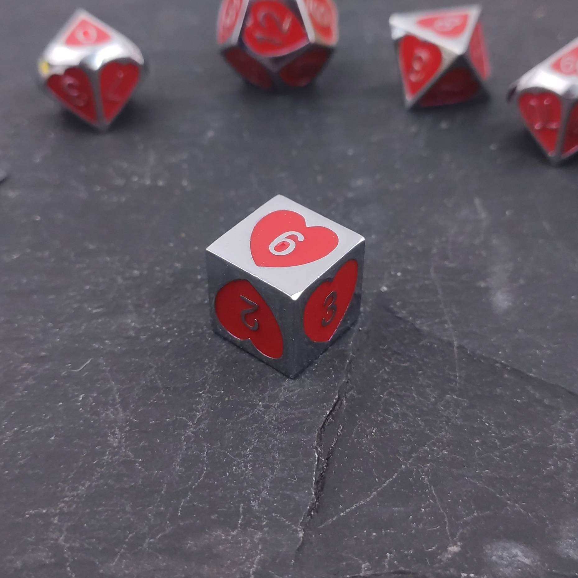 Heart Dice a beautiful red heart metal dice set for dnd Etsy