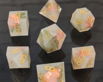 Misty Mountains | beautiful & unique sharp edge dice set for dnd -great gift for fans of Dungeons and Dragons, Critical Role, or any d20 rpg