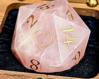 35mm Rose Quartz d20