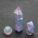 Mage Dust | glitter blue & purple dice set - quirky dnd gift - d20 fantasy dice - for fans of Critical Role or Dungeons and Dragons