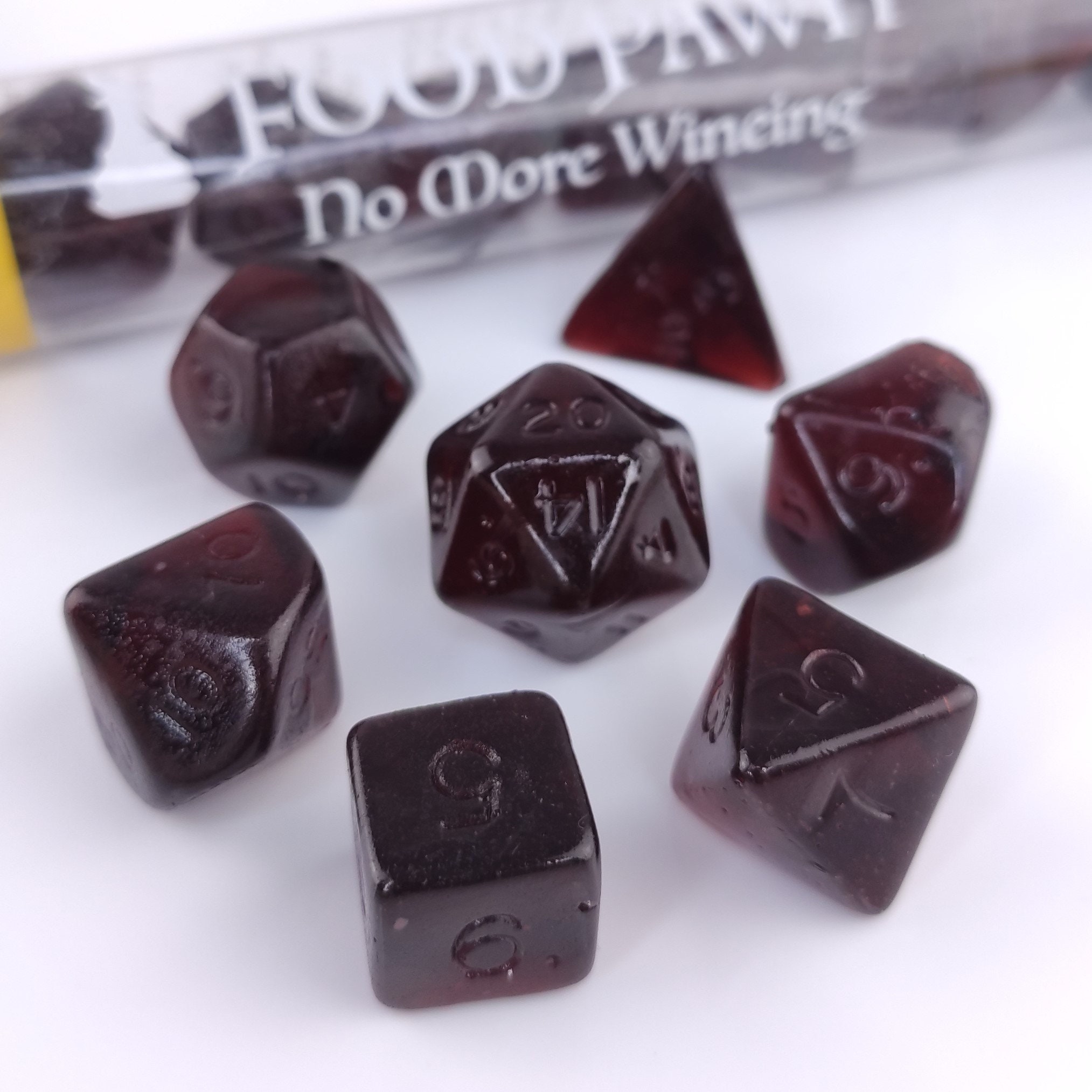 No More Wineing Edible Gummy Dnd Dice Sets for Dungeons and Etsy Canada
