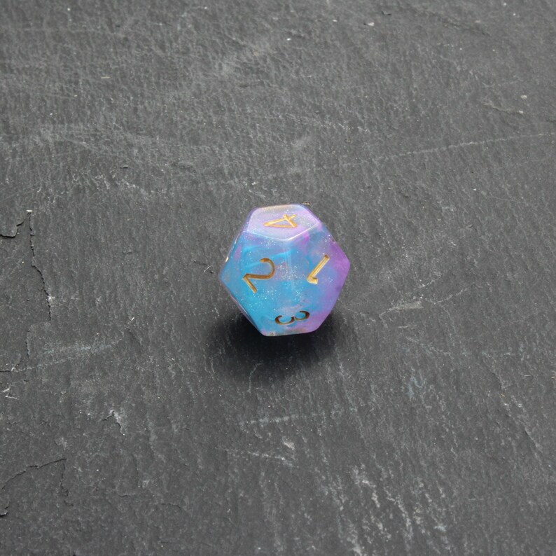 Mage Dust Glitter Blue & Purple Dice Set Quirky Dnd Gift Etsy