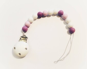 Silicone pacifier clip
