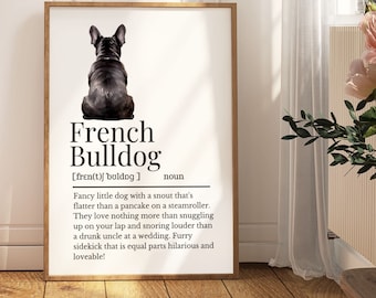 French Bulldog Definition Print, Wall Print for Frenchie Owner, Dog Print, Dog Owner Gift, French Bulldog Wall Print, Gift for Frenchie Mum