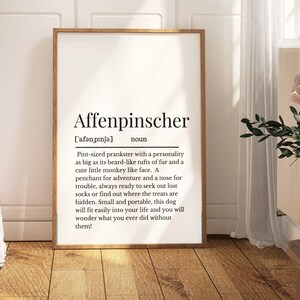 Affenpinscher Definition Print, Wall Print for Affenpinscher Owner, Affenpinscher Print, Dog Owner Gift
