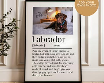 Personalised Photo Labrador Definition Print