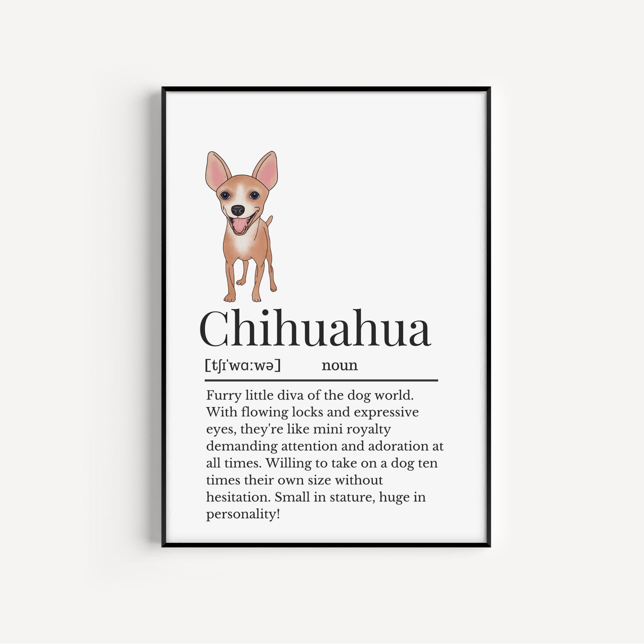 Chihuahua Make-up-Tasche | Lustiges Hundegeschenk Für Besitzer | Aus Segeltuch, 23x17 Cm