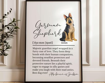 Personalised German Shepherd Definition Print