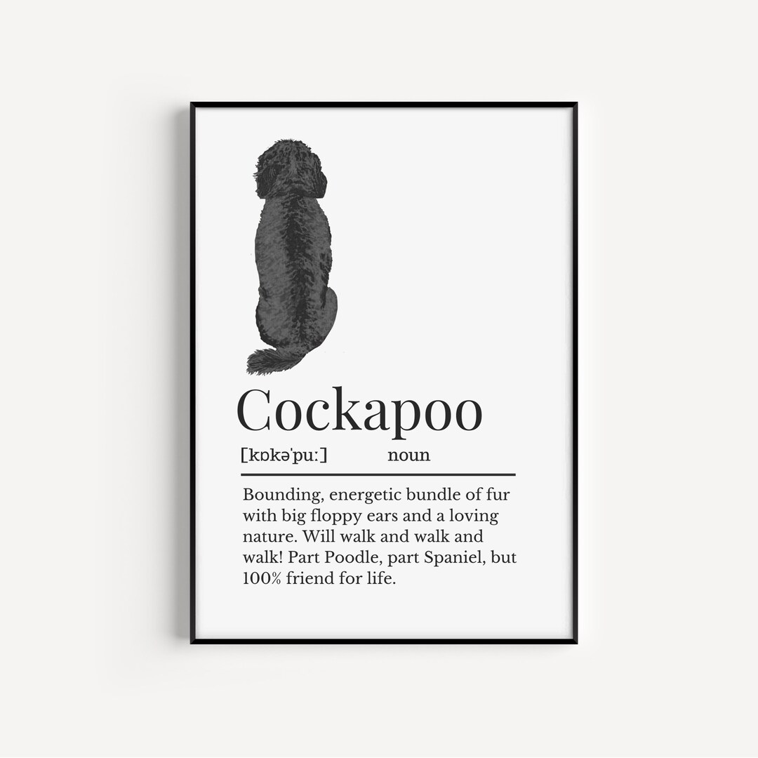 Cockapoo Kosmetiktasche – Wasserdichte Make-up-Tasche Mit Hunde-Motiv (beige, 23x18 Cm)
